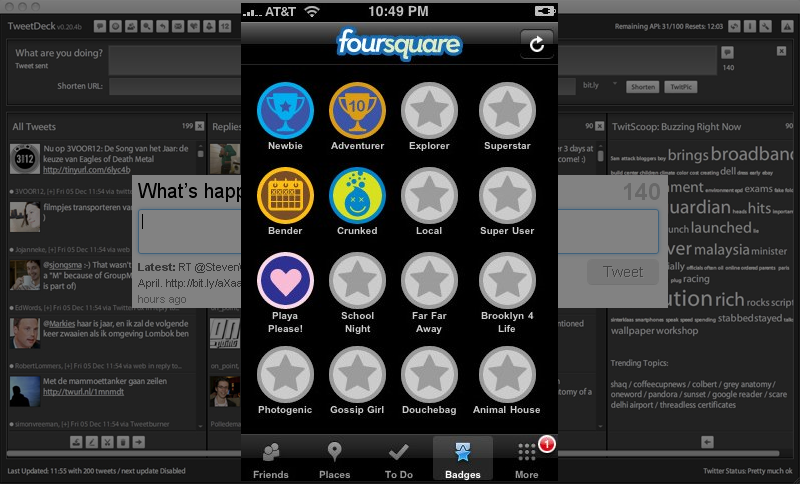 Twitter interface