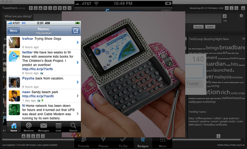 Twitter interface