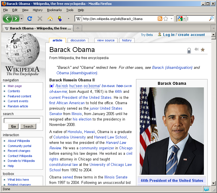 Wikipedia example